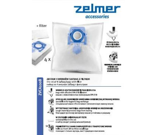 ZELMER Worki do odkurzacza SAFBAG 4+1  A494020.00 - 174059 - zdjęcie 2